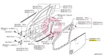 NISSAN 80861-VD22B - GARNISH