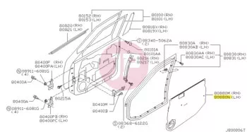 NISSAN 80861-VD22B - GARNISH