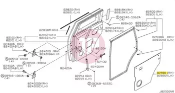 NISSAN 82860-VD22B - SCREEN SEALING