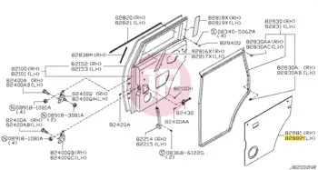 NISSAN 82861-VD22B - SCREEN SEALING