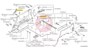 NISSAN 84995-VB000 - CLIP-TRIM