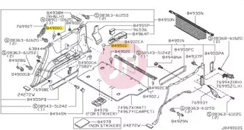 NISSAN 84995-VB000 - CLIP-TRIM