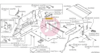 NISSAN 84995-VB000 - CLIP-TRIM