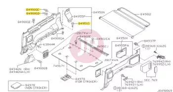 NISSAN 84995-VC900 - CLIP-TRIM