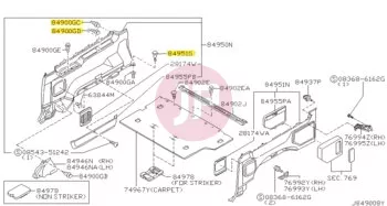 NISSAN 84995-VC900 - CLIP-TRIM