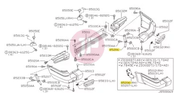 NISSAN 85044-VD200 - BRACKET-BUMPER
