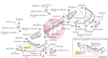 NISSAN 85045-VC200 - Rear Left Bumper Bracket