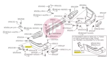 NISSAN 85045-VD200 - BRKT-BMPR RR,LH