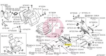 NISSAN 87501-VB00A - SLIDE-SEAT
