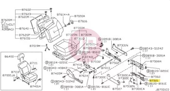 NISSAN 87501-VB00A - SLIDE-SEAT