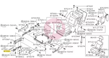 NISSAN 87551-VB00A - SLIDE SEAT
