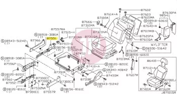 NISSAN 87552-VD01H - Inner Left Seat Rail Assembly