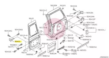 NISSAN 90401-VB06A - HING ASSY