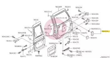 NISSAN 90440-VC31C - COVER-BACK DOOR