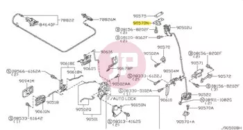 NISSAN 90574-VB00A - STRIKER-B/DOOR