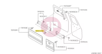 NISSAN 90990-VB000 - Kárpit patent