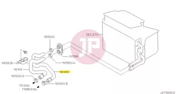 NISSAN 92400-VC300 - HOSE