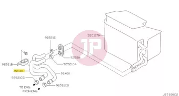 NISSAN 92410-VC300 - HOSE