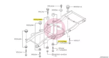 NISSAN 95520-06J0A - RUBBER-BODY MOU
