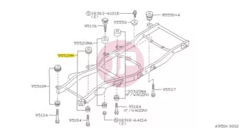NISSAN 95520-VC000 - Karosszériatartó bak