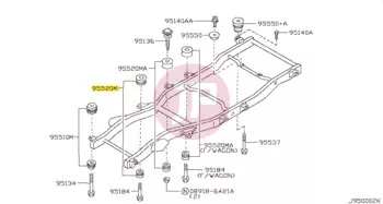 NISSAN 95520-VC000 - Karosszériatartó bak