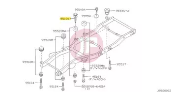 NISSAN 95535-VD300 - Karosszériatartó bak csavar