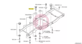NISSAN 95535-VD300 - BOLT-BODY MTG 4