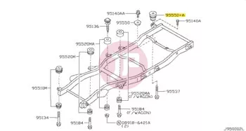 NISSAN 95550-VB005 - INSULATOR ASSY