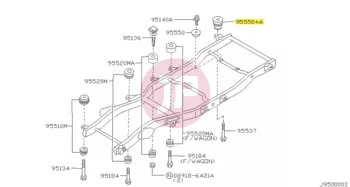 NISSAN 95550-VB005 - INSULATOR ASSY