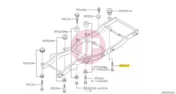 NISSAN 95556-VD300 - BOLT-BODY,5TH