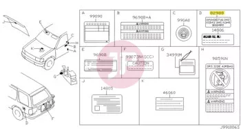 NISSAN 99083-1E600 - LABEL CAUTION