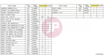 NISSAN A0101-VC228 - GASKET-ENGINE