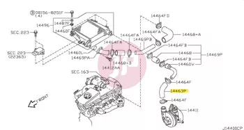 NISSAN A4463-VC10A - HOSE AIR INLET