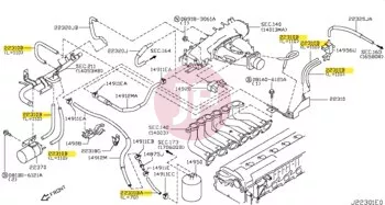 NISSAN B2318-N3301 - HOSE-VACUUM