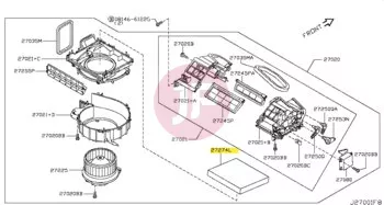 NISSAN B7277-EG01A - FILTER