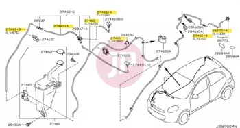 NISSAN B7461-89910 - HOSH-WASHER