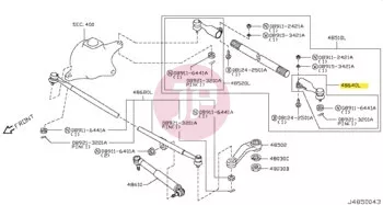 NISSAN D8570-VS40A - Kormánygömbfej
