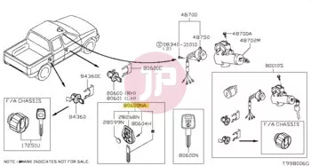 NISSAN H0561-C994E - KEY-BLANK,MASTER