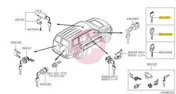 NISSAN H0564-9H210 - Nyers kulcs