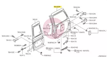 NISSAN K0100-VB010 - DOOR BACK