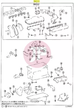 TOYOTA 04111-17060 - GASKET KIT, ENGINE