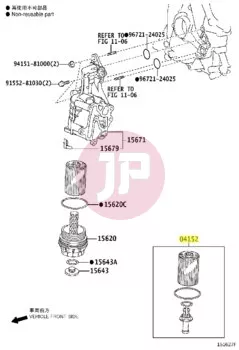 TOYOTA 04152-38020 - ELEMENT KIT, OIL