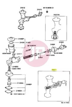 TOYOTA 04311-60100 - CYLINDER KIT, CLUTCH