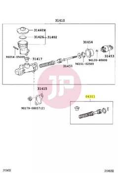 TOYOTA 04311-60100 - CYLINDER KIT, CLUTCH
