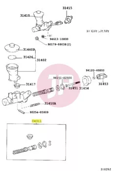 TOYOTA 04311-60100 - CYLINDER KIT, CLUTCH