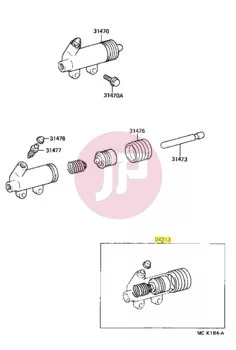 TOYOTA 04313-60110 - CYLINDER KIT, CLUTCH