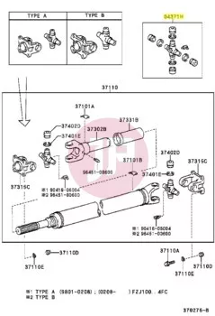TOYOTA 04371-36050 - SPIDER KIT,
