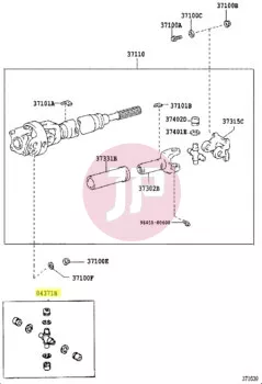 TOYOTA 04371-60070 - SPIDER KIT,UNIVERSAL