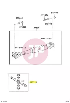 TOYOTA 04371-60070 - Kardánkereszt