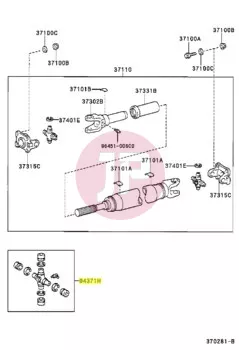 TOYOTA 04371-60070 - SPIDER KIT,UNIVERSAL